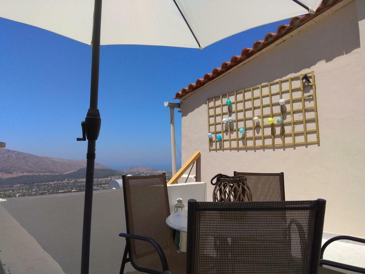 Outstanding Panoramic View, 10΄ beach, 20΄ airport Olimbos المظهر الخارجي الصورة