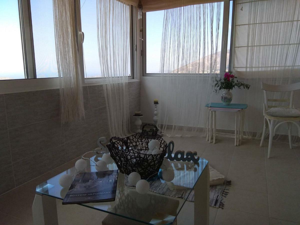 Outstanding Panoramic View, 10΄ beach, 20΄ airport Olimbos المظهر الخارجي الصورة